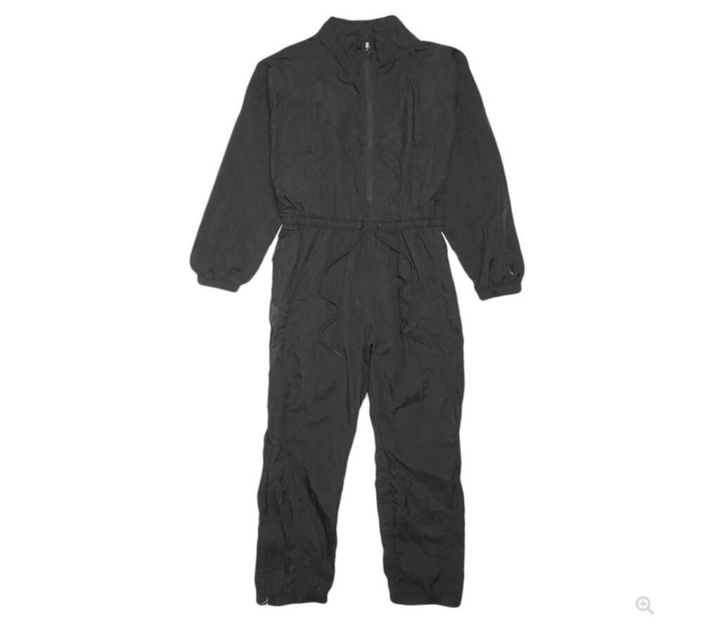 Nike Womens Small NRG Jumpsuit Black Swishy Zip AJ2127-010